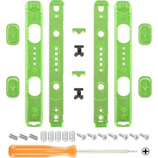 eXtremeRate 닌텐도 스위치 소프트 터치 교체 쉘 조이콘 손목 스트랩, Clear Green, 1개