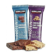 커클랜드시그니춰 프로틴 바 60g 초콜릿 브라우니 + 칩 쿠키 도우 프로틴바, 10개
