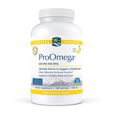 노르딕프로오메가오메가 Nordic Naturals 프로오메가 650 EPA /450 DHA 1000mg 레몬 소프트 젤 180개입 1개