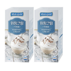 동서 리치골드 카페용 식물성 휘핑 크림 1L [아이스박스 무료포장], 2개