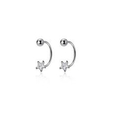 다이나토리 925 silver 별 커브 피어싱 1쌍