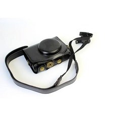 캐논 파워샷 카메라 보호 커버 인조 가죽 케이스 숄더백 촬영 SX740 HS SX730 SX720 용, 한개옵션1, 02 Black