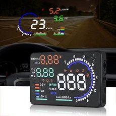 A8 OBD2 HUD 자동차 헤드 업 디스플레이 LED 앞 유리 프로젝터 속도 연료 경고 전압 알람 수온 데이터 진단 도구, 5.8인치 A8, 협력사, 1개