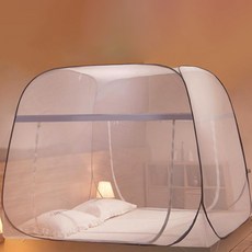 몽땅겟 바닥있는 원터치 텐트형 사각 침대 모기장