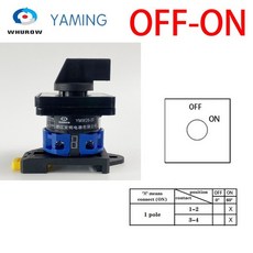 YMW26 20 1 DIN 장착 로터리 노브 선택기 다중 위치 20A 1 극 4 단자 제어 회로 LW26 20 전환 캠 스위치, OFF-ON DIN