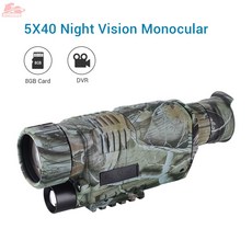 적외선 디지털 5x40 야간 투시경 쌍안경 야간 스코프 카메라 사냥 위장 단안 용 비 열 gen3|단극 /양극|, Black color(A0)