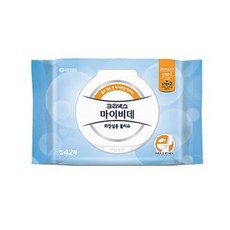 크리넥스 마이비데 화장실용 물티슈 캡형, 42매, 10팩