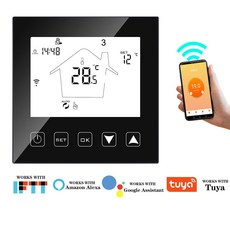 와이파이 스마트 서모 스탯 16A 전기 난방/3A 물 난방/보일러 밸브 바닥 온도 컨트롤러 App 원격 제어|스마트 온도 조정 시스템|, 1개, 3A water heating, 스페인