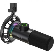 FIFINE USB 게이밍 마이크 RGB Dynamic Mic for PC 스트리밍 팟캐스트 트위치 유튜브 디스코드 헤드폰 잭 플러그 앤 플레이 Cardioid K658, 기본