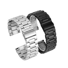 시계 밴드 스포츠밴드 갤럭시 워치 4 체인 20mm 22mm 메탈 스트랩, 선택상품, 1, 3메탈스트랩22mm실버