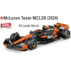 새로운 2024 F1 Bburago 1:43 Mclaren Mcl38 마이애미 Gp 모나코 Amg W15 합금 미니어처 다이캐스트 모델, 10 Mcl38-4