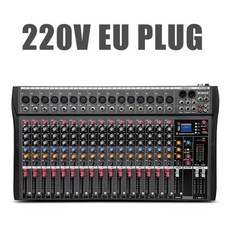 CT-16 채널 오디오 사운드 믹서 디지털 콘솔 인터페이스 48V 팬텀 전원 USB DJ