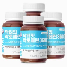 닥터핏 락토페린 식약처인증 HACCP 3600mg 이중코팅 60정, 30g, 4개