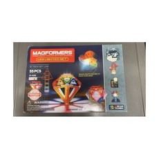 MagformersLED Lighted 55 Piece Magnet Set