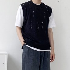 남자옆트임니트조끼