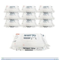 강아지눈물세정제 강아지귀세정제 눈 파우더, 애견전용 물티슈 72매 10팩, 1개