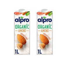 Alpro Almond Chocolate 알프로 아몬드 다크 초코 음료 1L 2팩, 2개