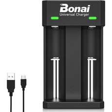 1.2V Ni-MH Ni-Cd AAA CD 충전식 배터리용 BONAI 배터리 충전기 모든 유형의 3.7V 리튬 배터리 - 2 슬롯 USB 충전기