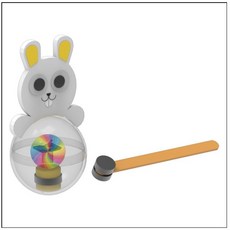 자석의 성질 무게중심 토끼오뚝이(LED형) sup-c30, 1개
