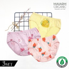 마밤오가닉 면스판 아동속옷 여아 3매입 아동팬티 샤샤레몬
