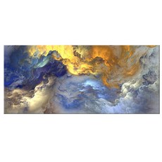 구름 그림 풍경 인테리어 패브릭포스터 캔버스 추상 패브릭 컬러 장식 거실 텀블링 아트 포스터, 20x50cm, AHP0259-2, 1개