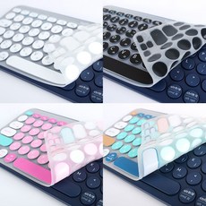문자 로지텍 K380 블루투스 키보드용 문자 한글자판 키스킨 키커버, 1개, 문자스킨(민트블루)