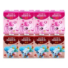 캐치티니핑 솔브앤고 딸기맛 4개+초코맛 4개, 1세트, 1200ml