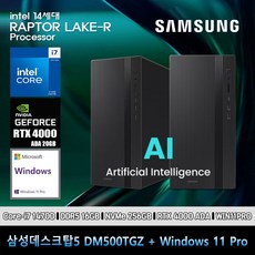 삼성데스크탑5 14세대 i7 컴퓨터 DM500TGZ-Zi7ADB-RTX4000 Ada+11PRO(i7-14700/16GB/SSD256Gb/RTX4000 Ada), 16GB