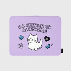 어프어프(earpearp) Awesome cat-purple-13inch notebook pouch(13인치 노트북 파우치)