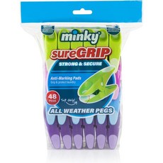 밍키 홈케어 슈어그립페그 24팩 모둠색, 48 SureGrip Pegs