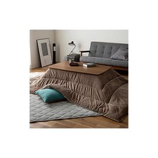 아이리스오야마 코타츠 이불 직사각형 축열 솜 사용 벨로아 소재 리버시블 KKBA2419 그레이지/아이보리 2 직사각 240×190cm