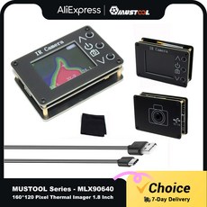 Mustool 휴대용 열화상 카메라 1.8 인치 열화상 카메라 160*120 픽셀 TFT 스크린 가정 및 산업용 휴대용, 1개