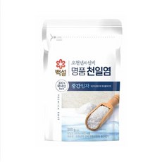 CJ제일제당 백설 오천년의신비 명품천일염 중간입자 500g, 1개