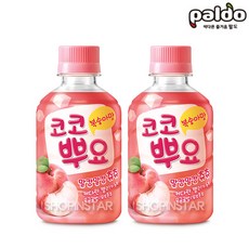 [트레이딩제이]팔도 코코뿌요 복숭아 280ml 코코 젤리 어린이 음료수, 2개