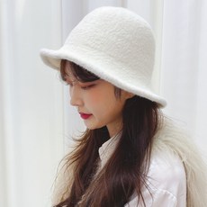 노이드비 겨울 밍크퍼벙거지모자 여자숏버킷햇 3컬러
