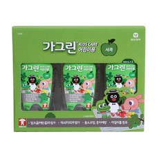 가그린 어린이용 3개입 (사과 딸기맛 랜덤발송) 알코올(에탄올)무첨가 색소(타르)무첨가 불소코팅 충치예방 자일리톨 함유 구강청결제, 1set