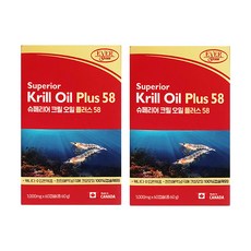 크릴오일 플러스 인지질 58% Krill Oil, 2개, 60정