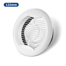 원형 공기 순환 환기 캡 에어컨 통풍구 커버 ABS 화이트 덕트 그릴 75200mm 모양, 3) 125mm