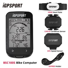 자전거 용품 IGPSPORT-BSC100S 자전거 컴퓨터 BLE 블루투스 ANT 방수 무선 스톱워치 MTB 로드 사이, 08 BSC100S FULL SET, 1개