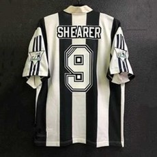 뉴캐슬유니폼 1995 1997 레트로 프리미어리그 홈 저지 축구복 스트라이프 반팔 축구유니폼