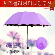 INV160673암막양산/양산/튼튼한 우산/접이식우산/3단우산/UV차단/자외선차단/체리블라썸/양우산/우양산/무늬우산