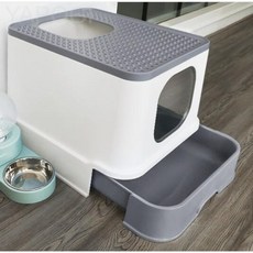  고양이 서랍 화장실 특대형 용품 인기품XD0530, 블루 