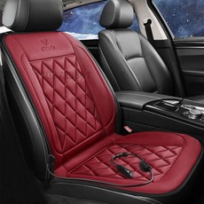 겨울 온열 카시트 커버 쿠션 자동차 보호대, 2.1Pcs Red, 1개