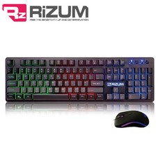 리줌 RMK-101 LED 셋트 블랙 유선키보드마우스세트, 상세페이지 참조, 상세페이지 참조