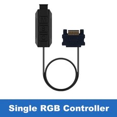 컴퓨터 케이블 RGB 컨트롤러 분배기 변환기 SATA 12V 4 핀 AURA 5V 3 ARGB 버튼 LED 2 5 허브 어댑터 라이트 스트립 램프 용, [01] 5V 3Pin30CM, [01] Single Controller, 1개