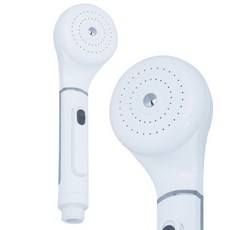 목욕탕헤드 절수형 원터치절수샤워기 화이트 버튼식 버튼샤워기 99890EA, 1개