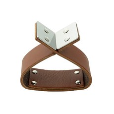 Cognac Brown 천연 가죽 시가 홀더 스테인리스 스틸 악센트 스테인리스 스틸 접이식 시가 홀더 및 브라운 탈착식 시가 홀더 스탠드 시가 애호가를 위한 최고의 선물
