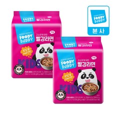 [어린이용] 푸디버디 빨강라면 멀티 8매 (4개입 X 2개), 336g, 8개