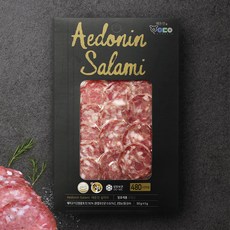 [짜지않은한돈] 페퍼로니 살라미 슬라이스 이탈리안 햄 미니 salami 맛있는햄 와인 안주 세트, 2개, 50g