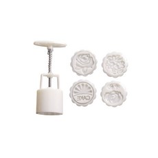 중추절 원형 월병 몰드 DIY 퐁당 케이크 장식 도구 꽃 모양 50g, 1개, 06 10
